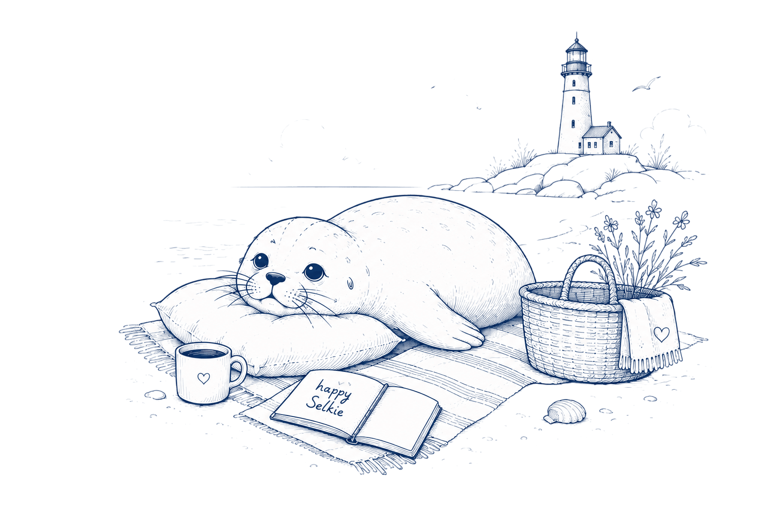 Иллюстрация happy Selkie